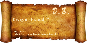 Dragan Bandó névjegykártya